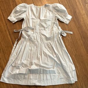 Ulla Johnson Light Grey Dress with Puff Sleeves